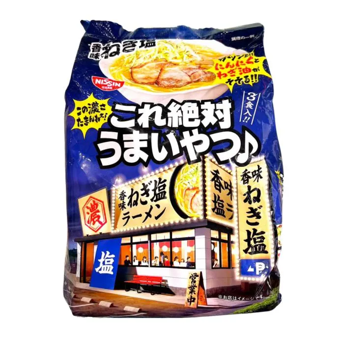NISSIN FOODS / KOMI NEGI SHIO 3P/INSTANT NOODLE 288g