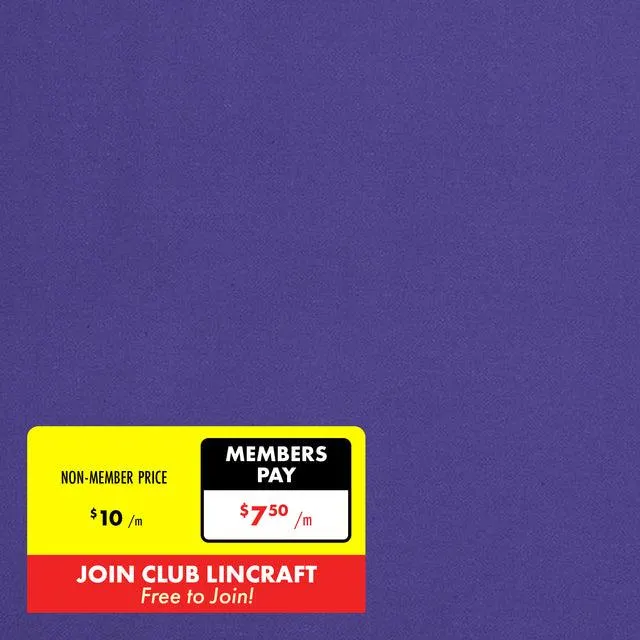 Cotton Chino Drill Fabric, Purple- Width 112cm