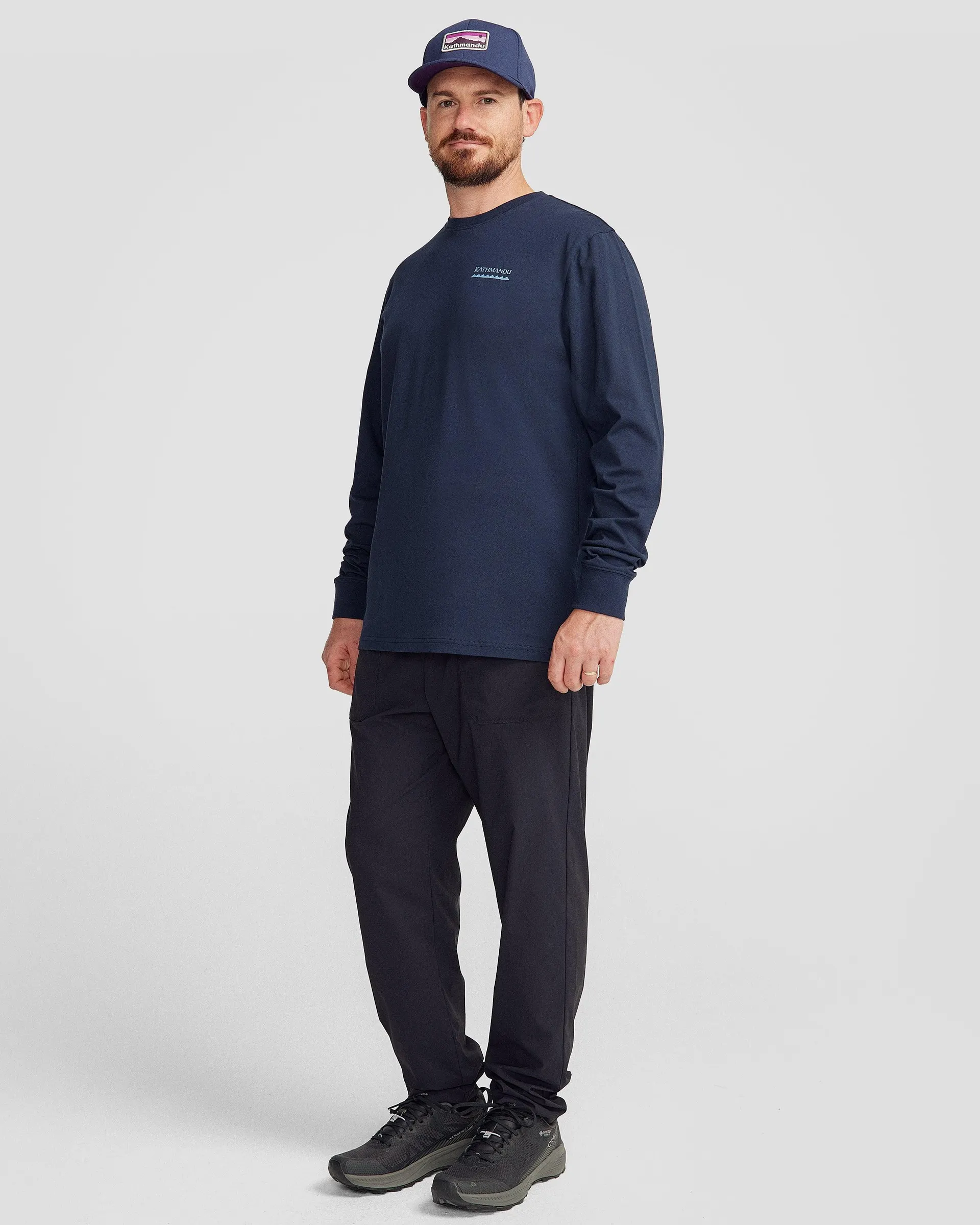 Men's Heritage Logo Organic Cotton L/S Tee - Pure Navy