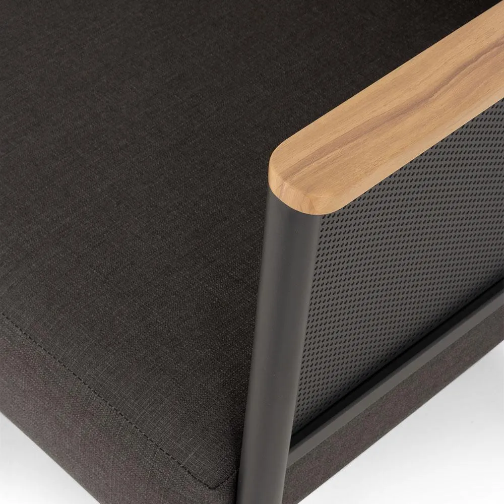 Tropea 3 Piece Outdoor Lounge Set, Gunmetal