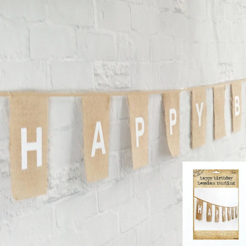 HAPPY BIRTHDAY HESSIAN BUNTING