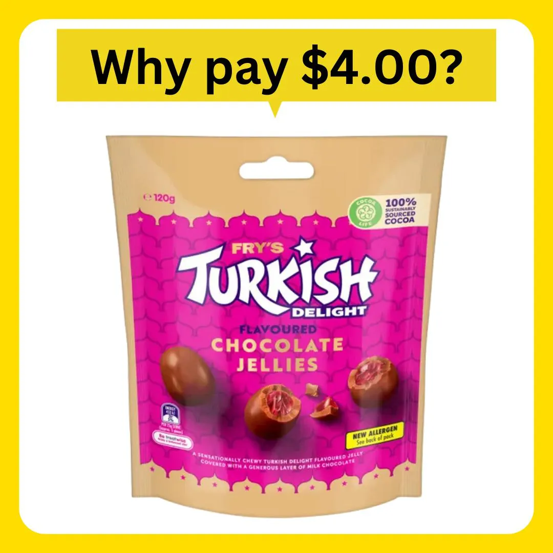 Turkish Delight Flavoured Chocolate Jellies 120g