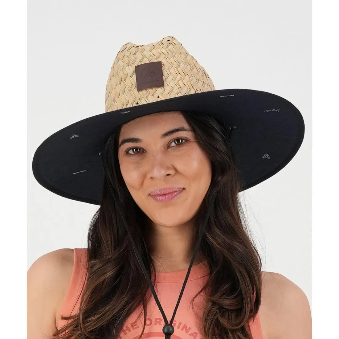 Whangamata Straw Hat Straw Navy/White