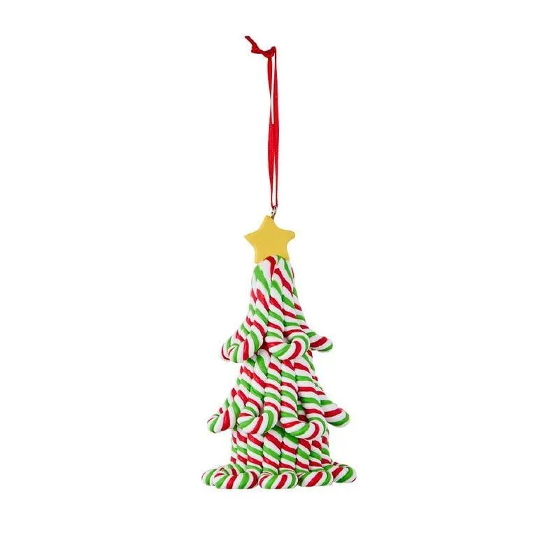 Wonderland Clay Christmas Tree Decoration Lolly 3D Tree 10cm