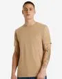 Organic Crew Neck Basic T Shirt in Tan