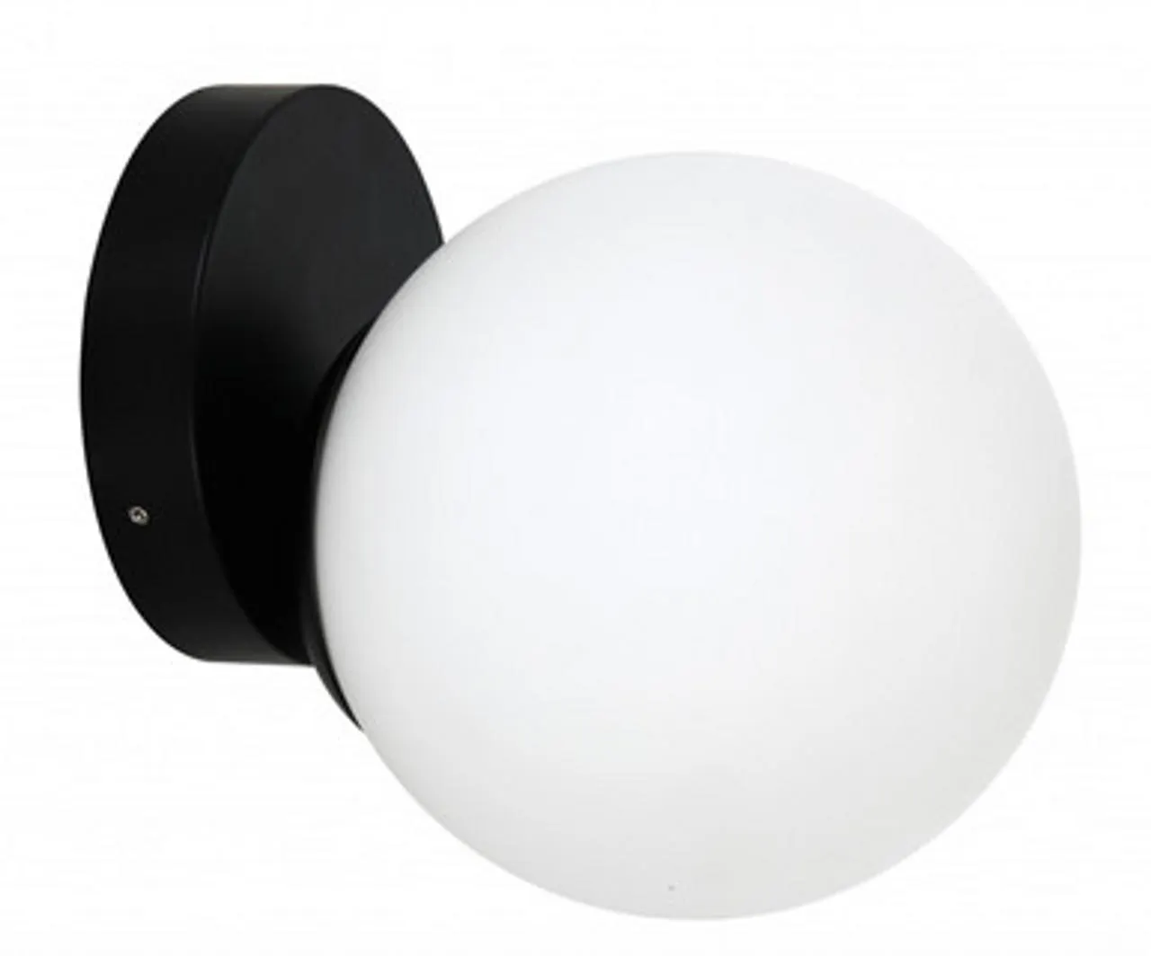 Olson 1 Wall Light Black with Opal Glass