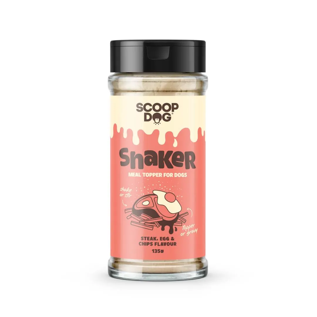 Scoop Dog Shaker Steak Egg & Chips