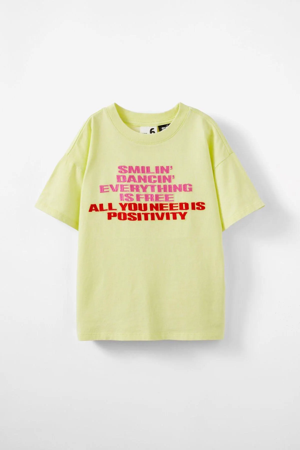 Smilin Drop Shoulder Short Sleeve Music Tee