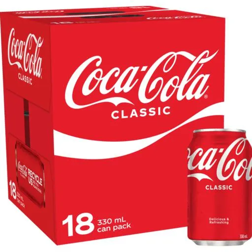 Coca Cola Classic Cans 330ml 18 Pack