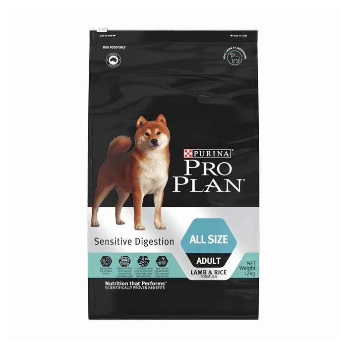 Pro Plan Sensitive Digestion Dog Food Lamb & Rice 12kg