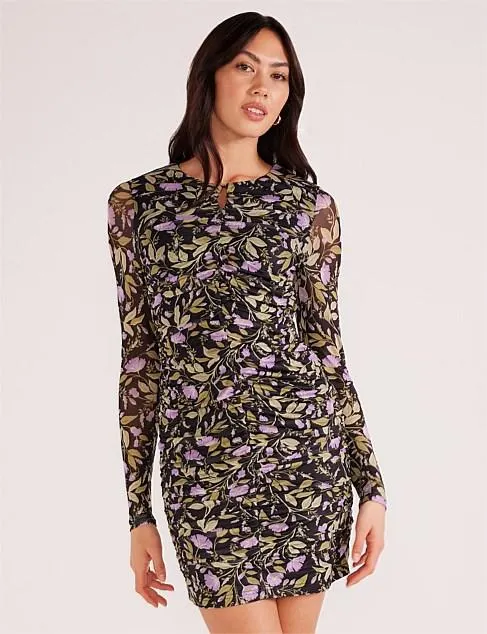 NOCTURNE MESH MINI DRESS