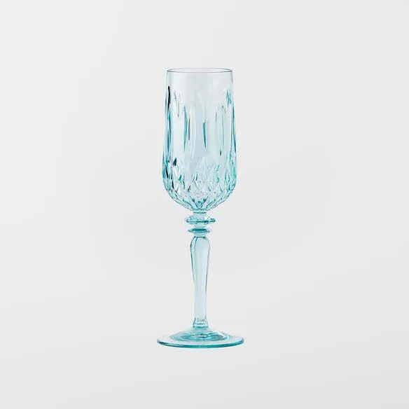 Crystal Look Champagne Flute - Green