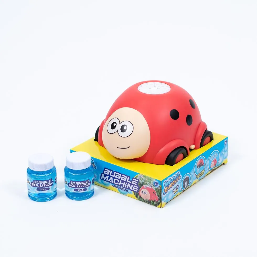 Ladybird Bubble Machine with 60ml Solution