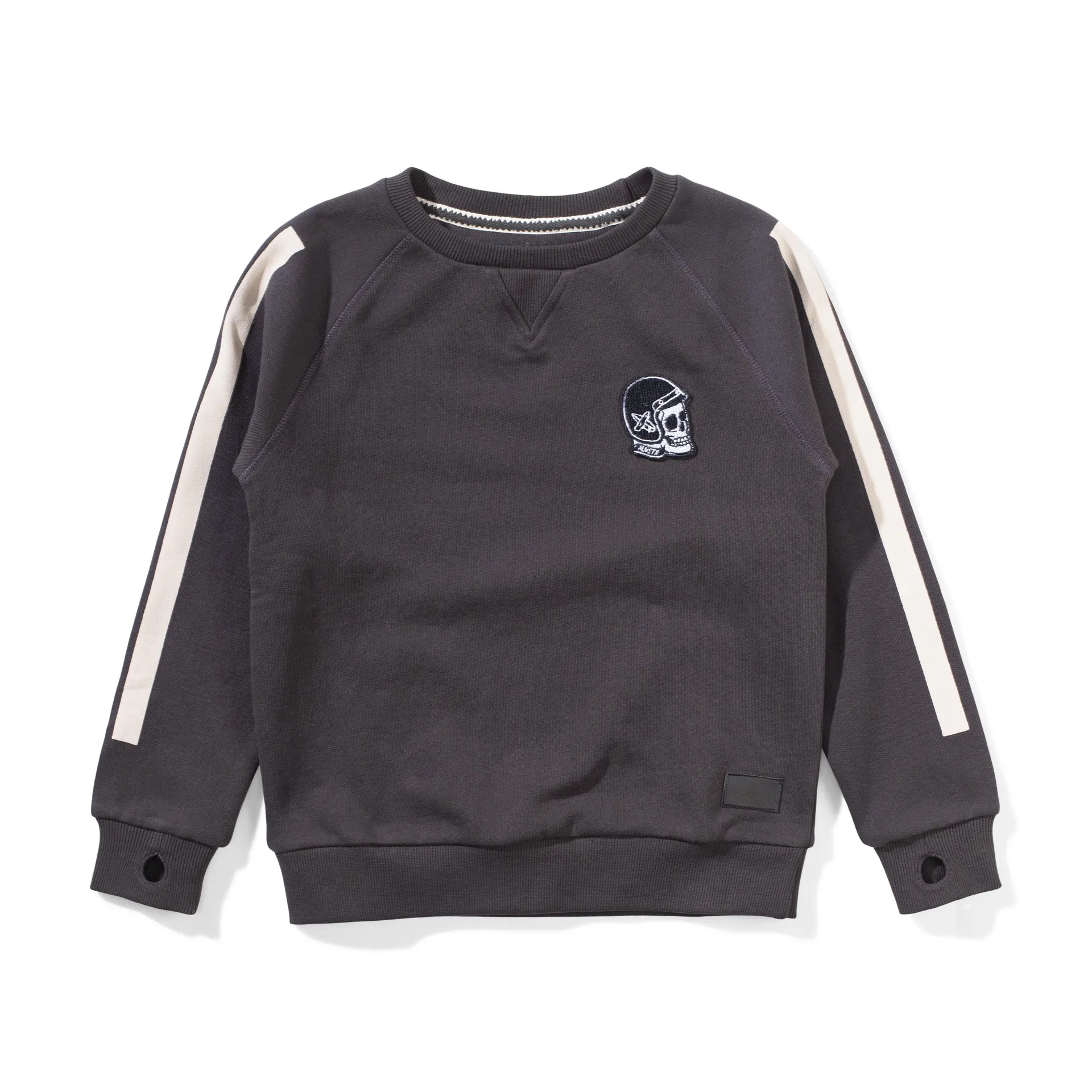 MUNSTER - SKULL RACER CREW SOFT BLACK