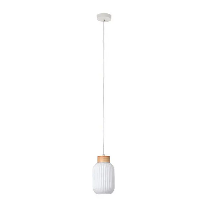 SKAGEN WOOD/OPAL GLASS 14CM 1 LIGHT PENDANT