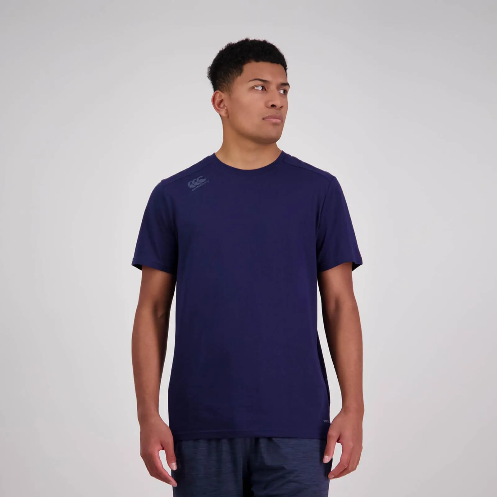 Mens Vapodri Ss Tempo T-Shirt Navy Marle