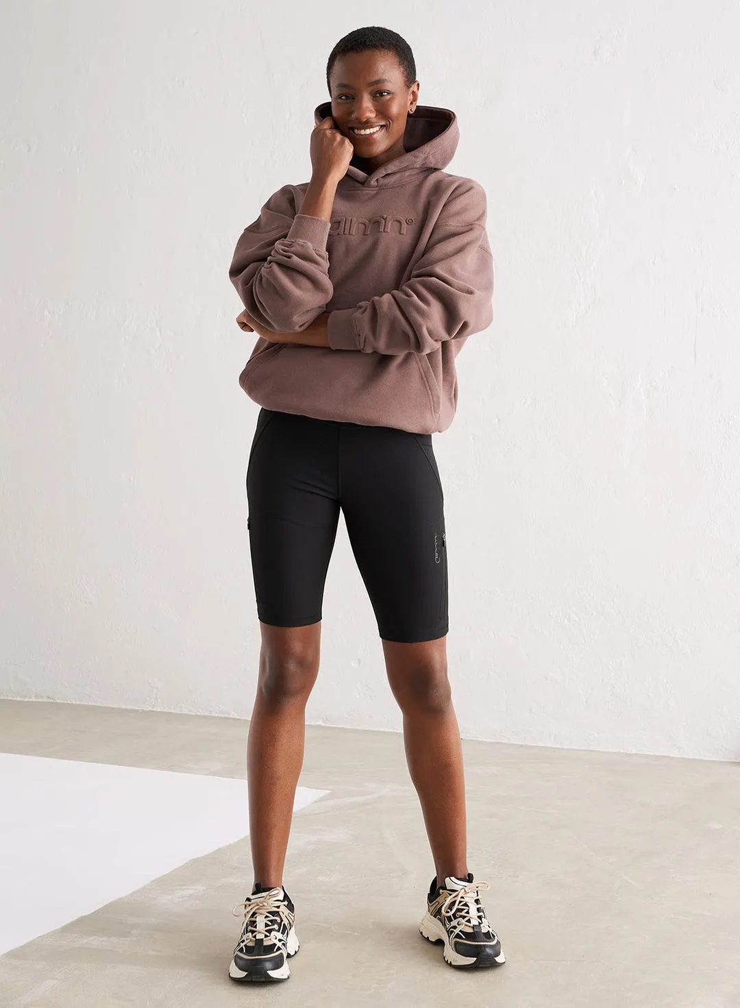 BLACK OUTDOOR BIKER SHORTS