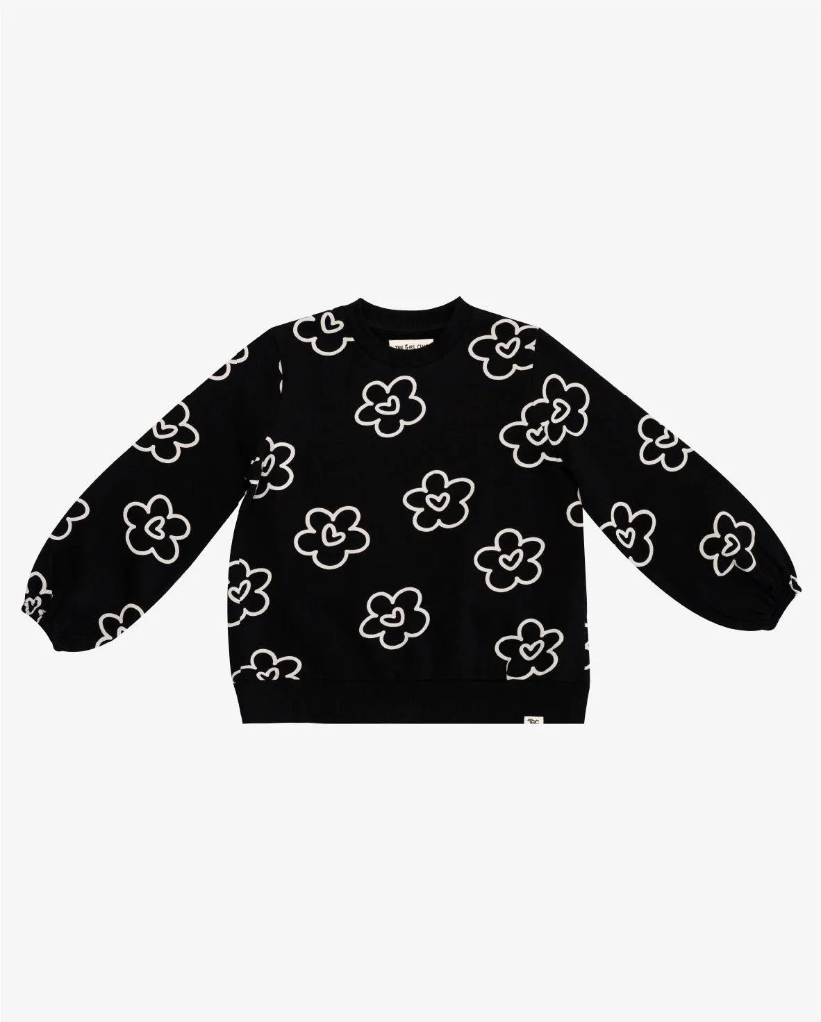 THE GIRL CLUB - BLACK FLOWER HEART CREW