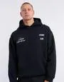 Leisure Club Sportwear Oversized Hoodie in Black