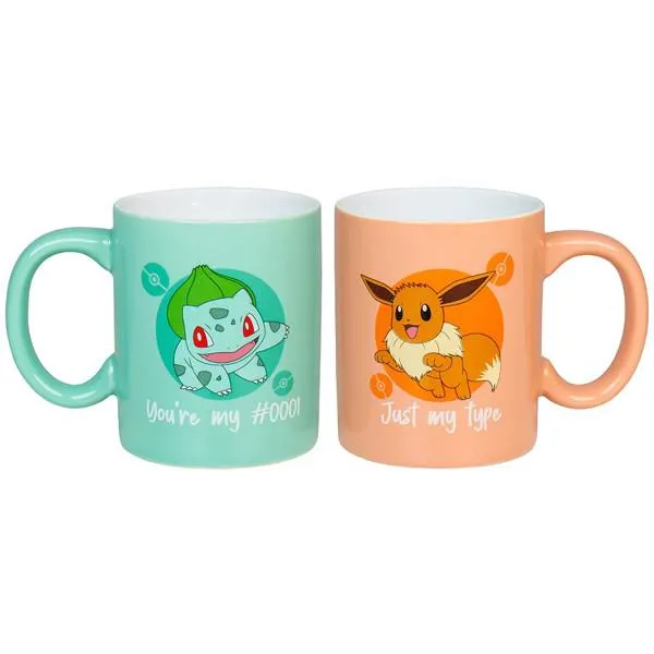 Pokemon - Pokemon You're my #0001 (Bulbasaur) & Just my Type (Eevee) Mug 2-Pack