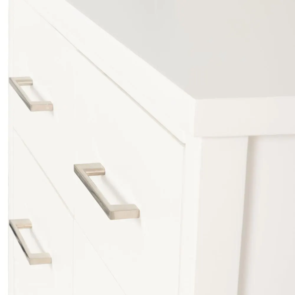 Miller 7 Drawer Tallboy, White