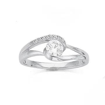 Sterling Silver Cubic Zirconia Ring