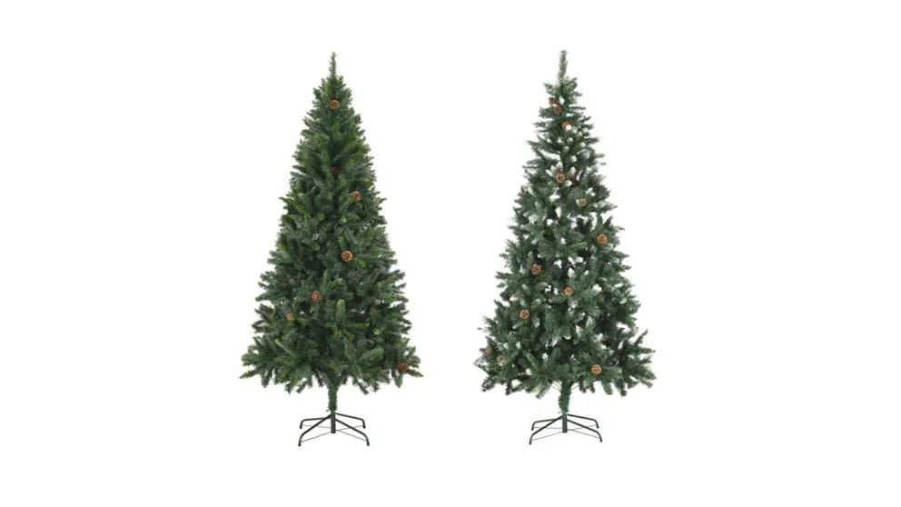 vidaXL Artificial Pre-lit Christmas Tree with Pine Cone
