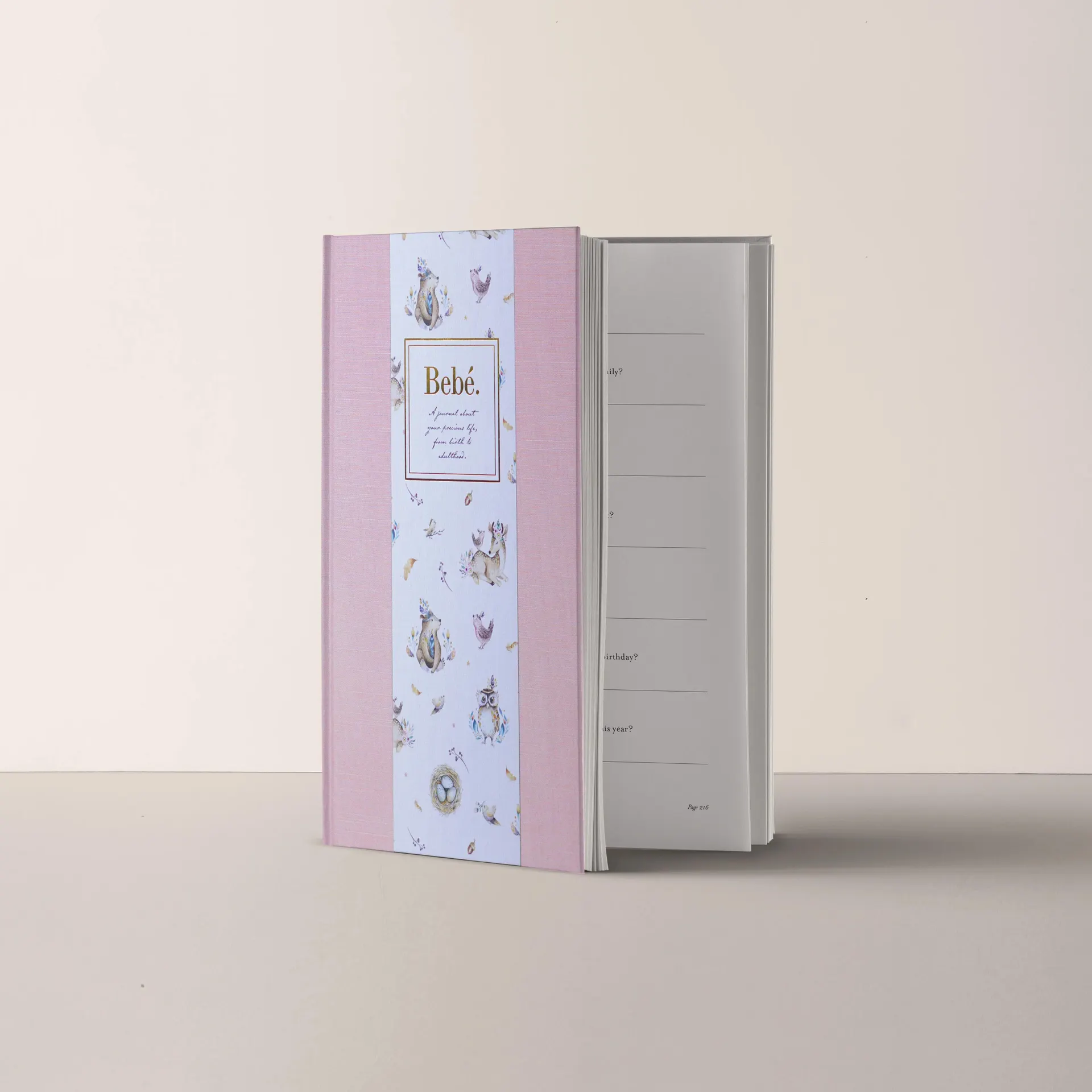 Baby Journal - Bebe Book With Keepsake Box And Pen - Baby Pink