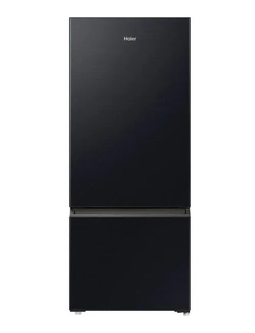 Haier 433L Bottom Mount Fridge Freezer, Black HRF420BC