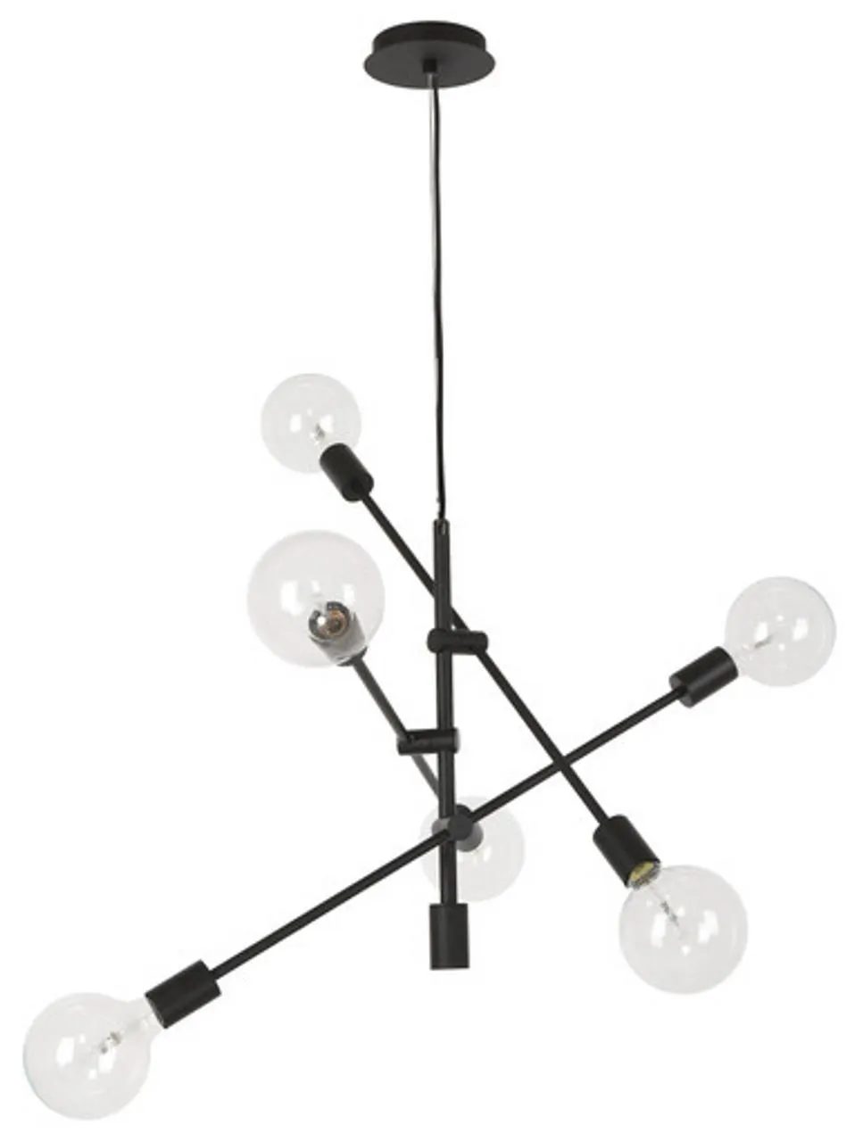 Aston 6 Light Pendant Matt Black
