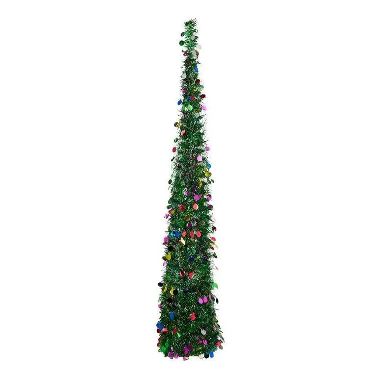 Wonderland Vienna Pop Up Tinsel Christmas Tree 1.8m K