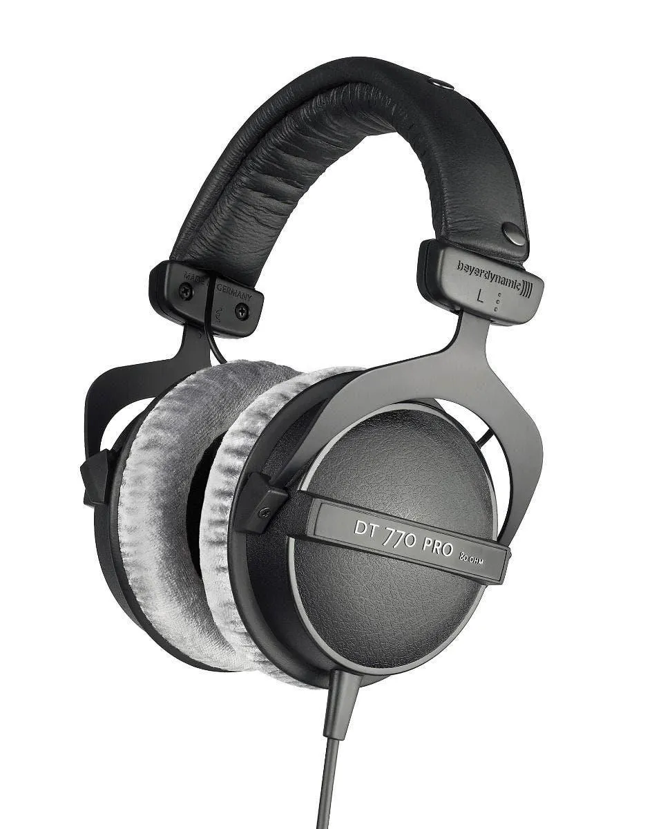 BEYERDYNAMIC DT770 PRO 250 OHM REFERENCE HEADPHONES FOR CONTROL AND MONITORING PURPOSE (CLOSED BACK)