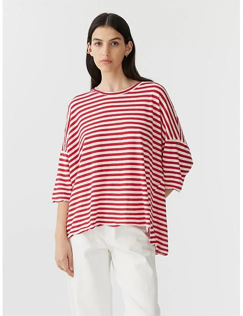 stripe slouch side step s/s t.shirt