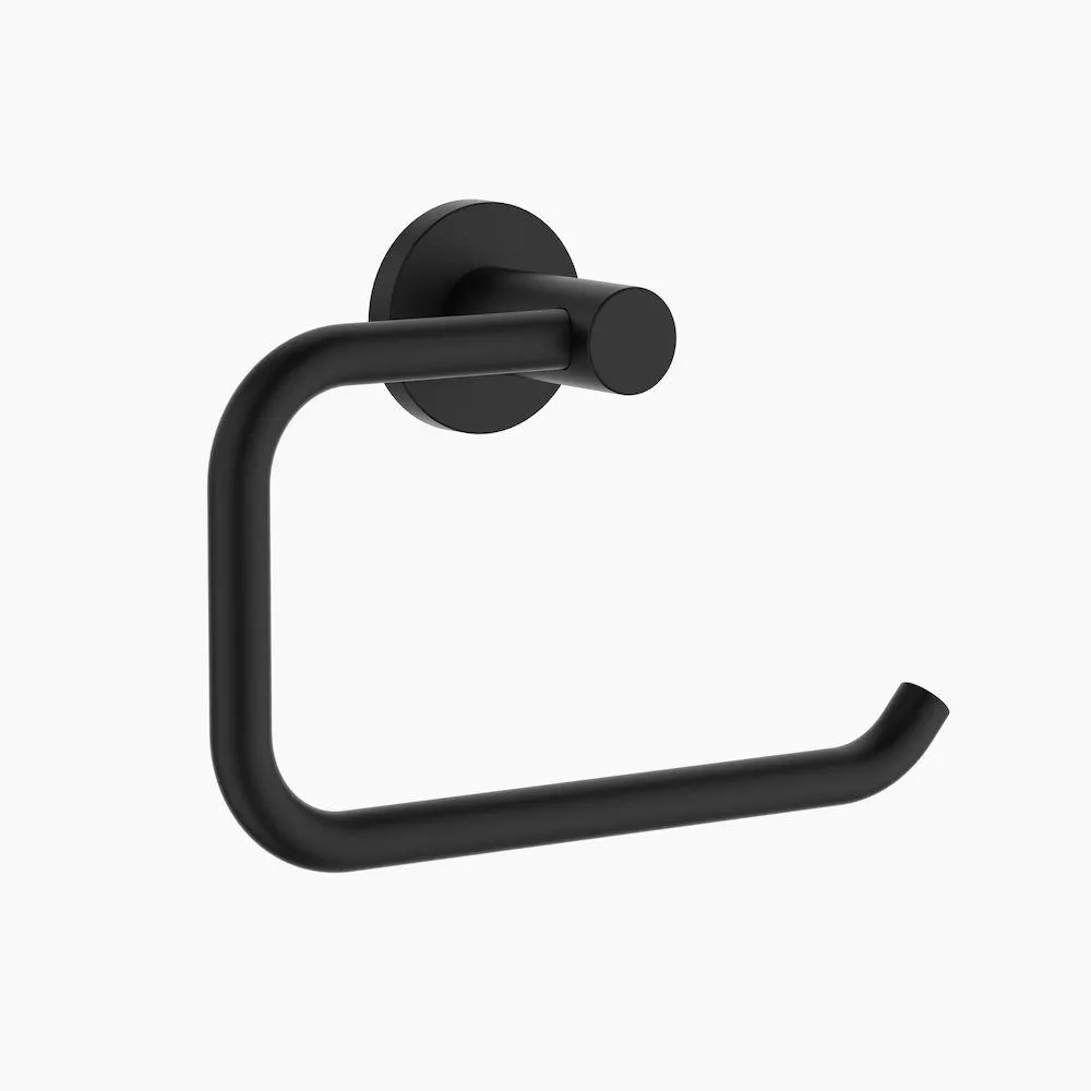 Round Toilet Roll Holder Matte Black CL60016.B
