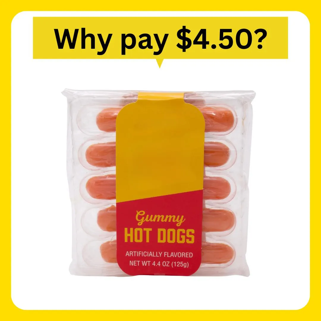 Gummy Hot Dog Candy 125g