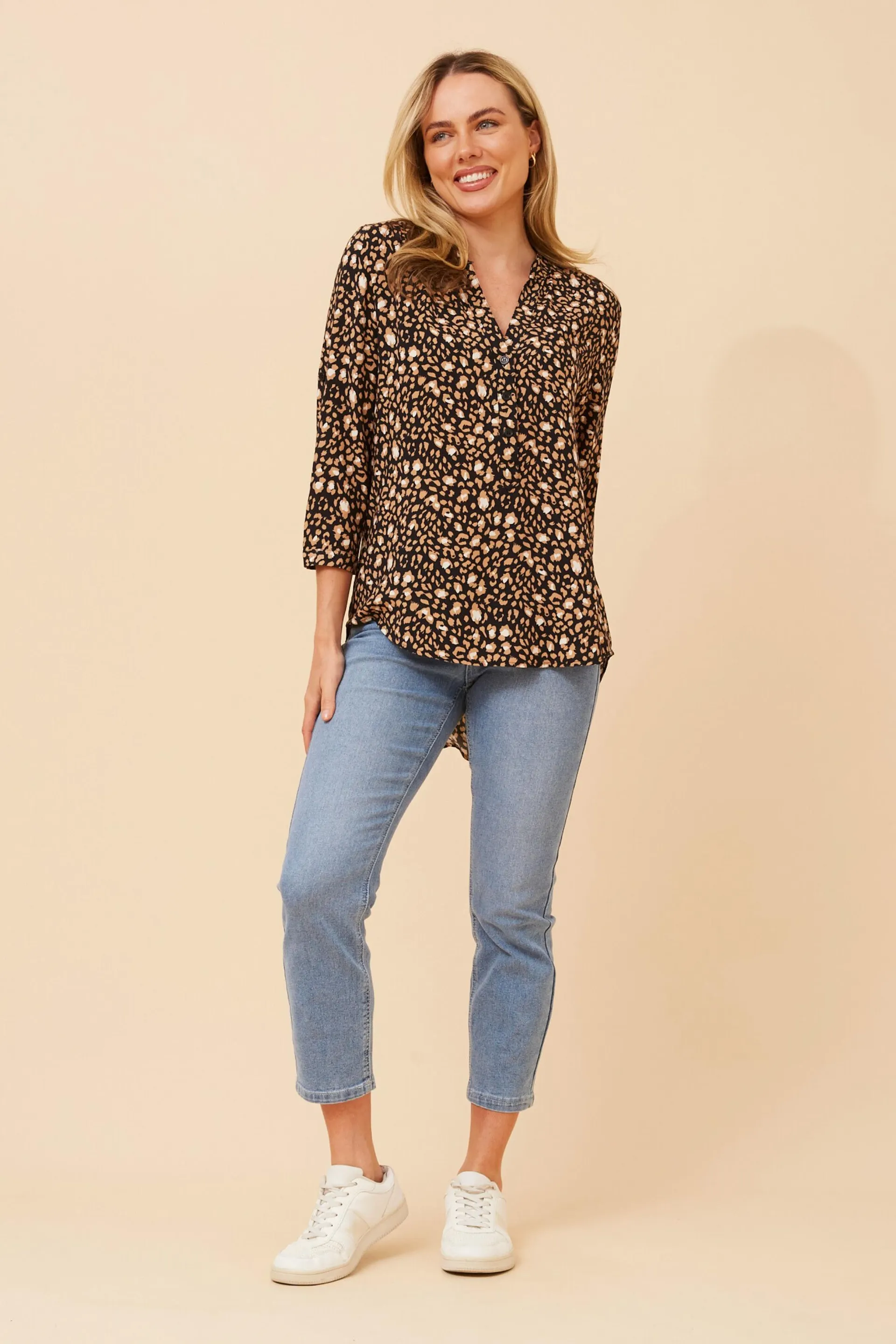 ROMINA ANIMAL PRINT BLOUSE