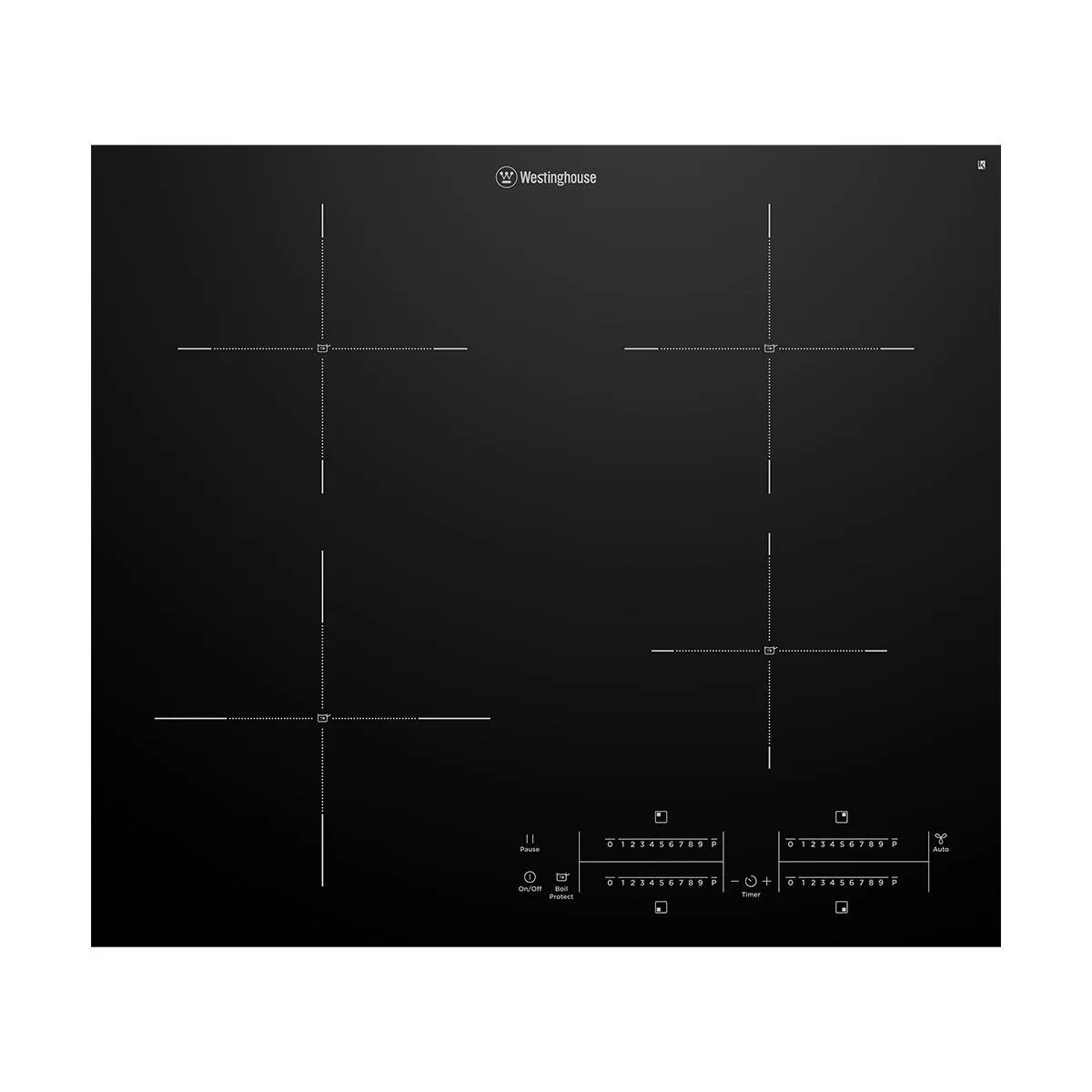 Westinghouse 60cm 4 Zone Induction Cooktop with BoilProtect