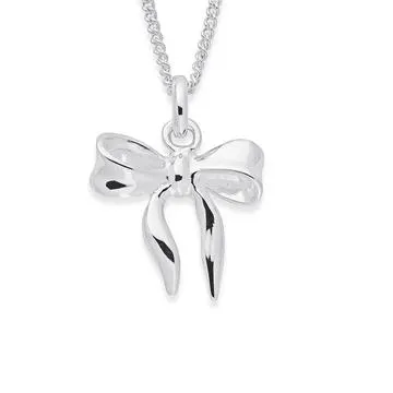 Bow Pendant in Sterling Silver