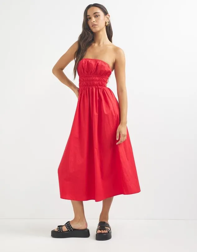 Going Places Strapless Dress