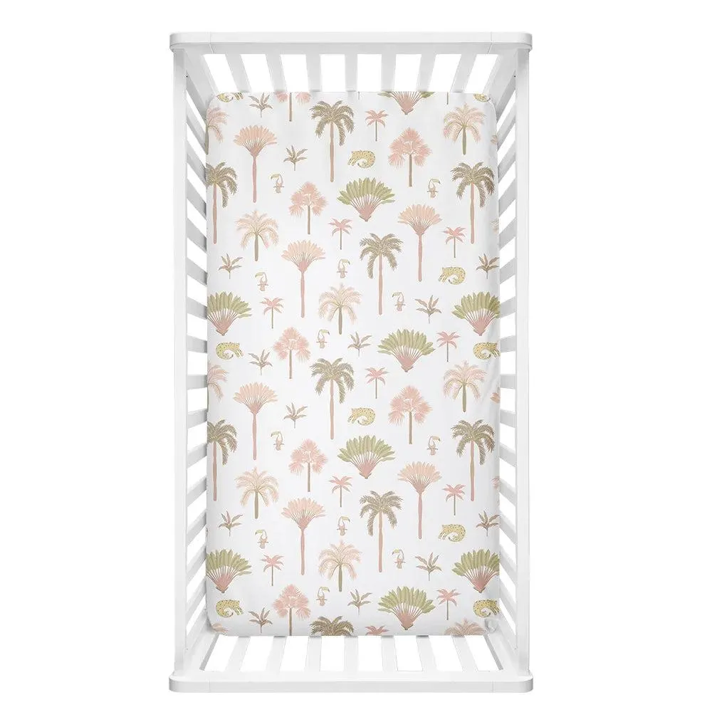 Lolli Living Tropical Mia Bassinet Fitted Sheet - 2 Pack
