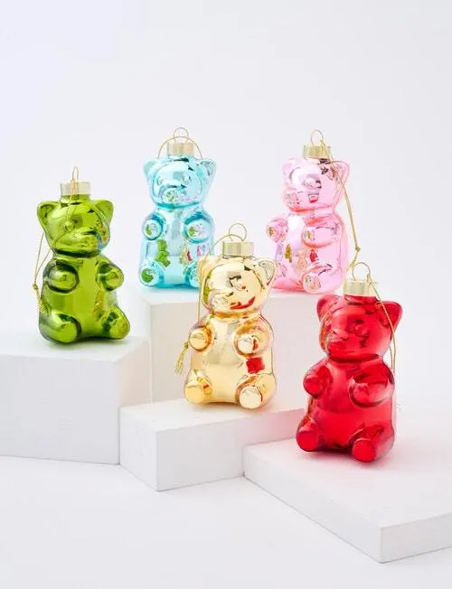 Christmas Shop Gummy Bear Glass Ornament