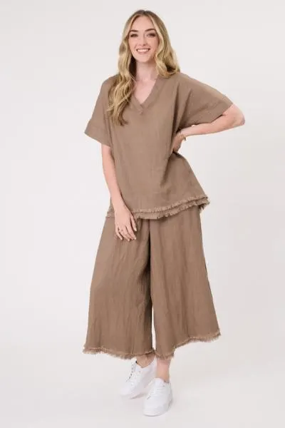 Nicole Linen Pants Mocha