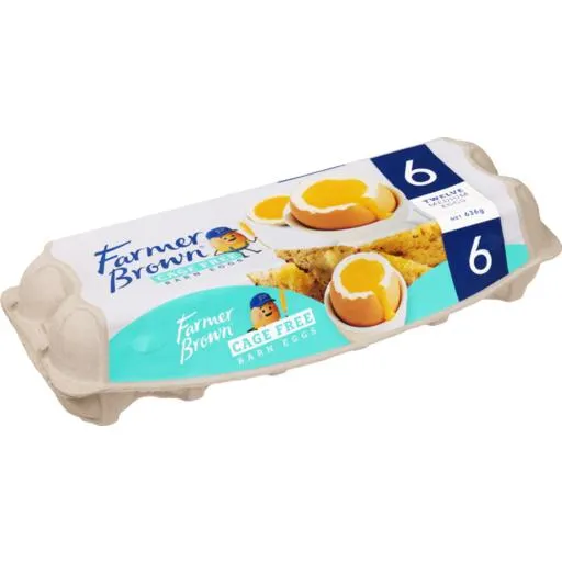 Farmer Brown Eggs Cage Free Barn Grade 6 12 Pack