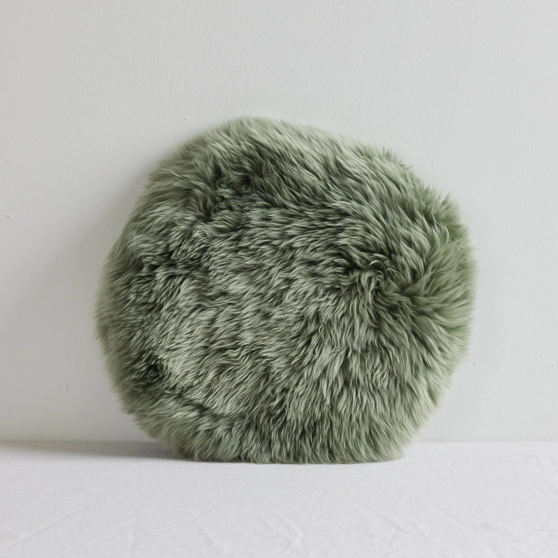 Sheepskin Seat Cushion -40x4cm - Sage