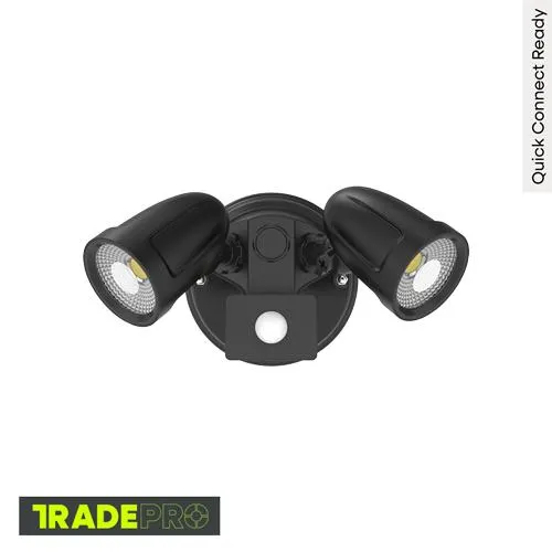 Ultra.2 30W Cct Ip65 Black Led Twin Security Light