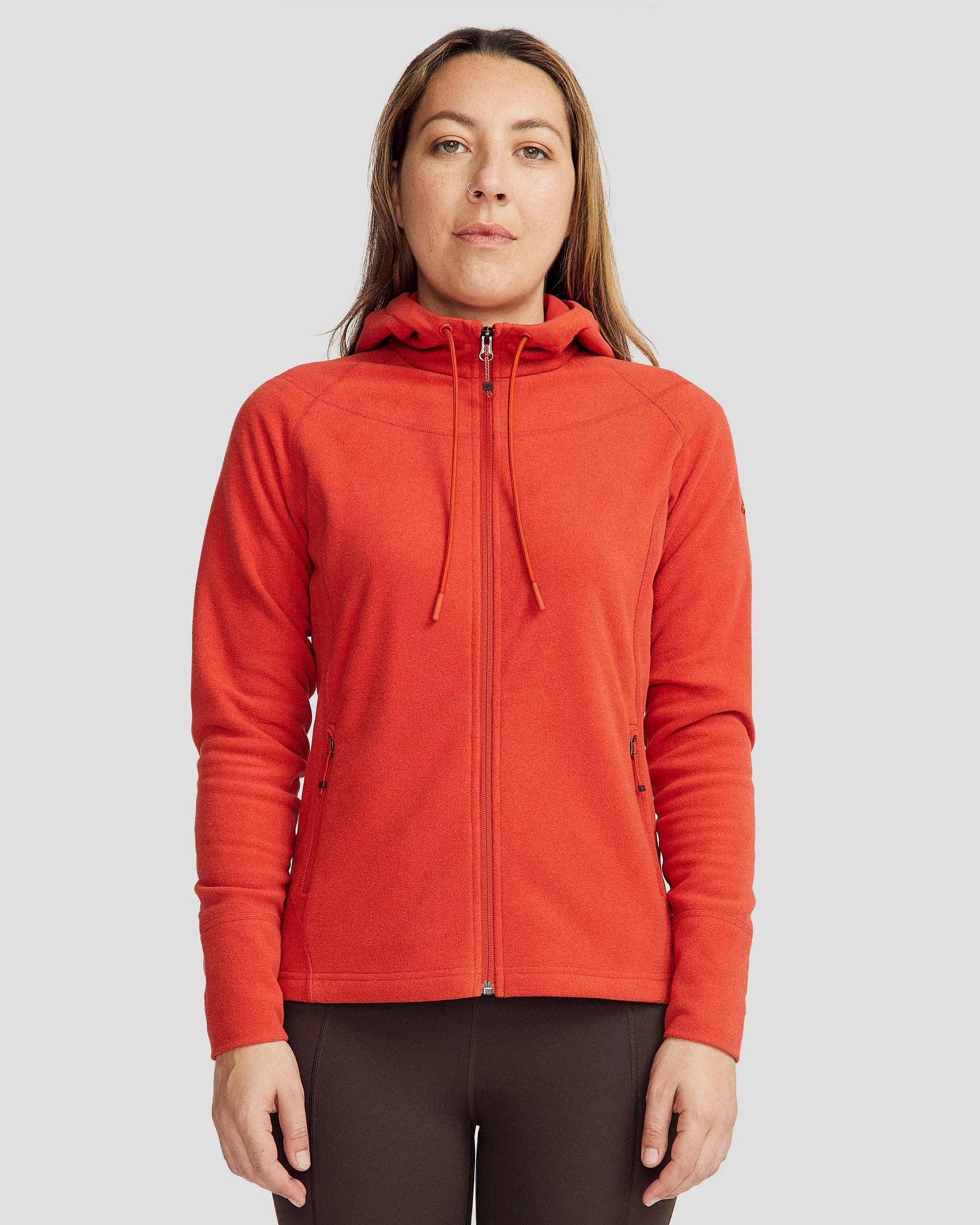 Women's Mt Aspiring Hooded Fleece Jacket - Spicy Chilli Pepper