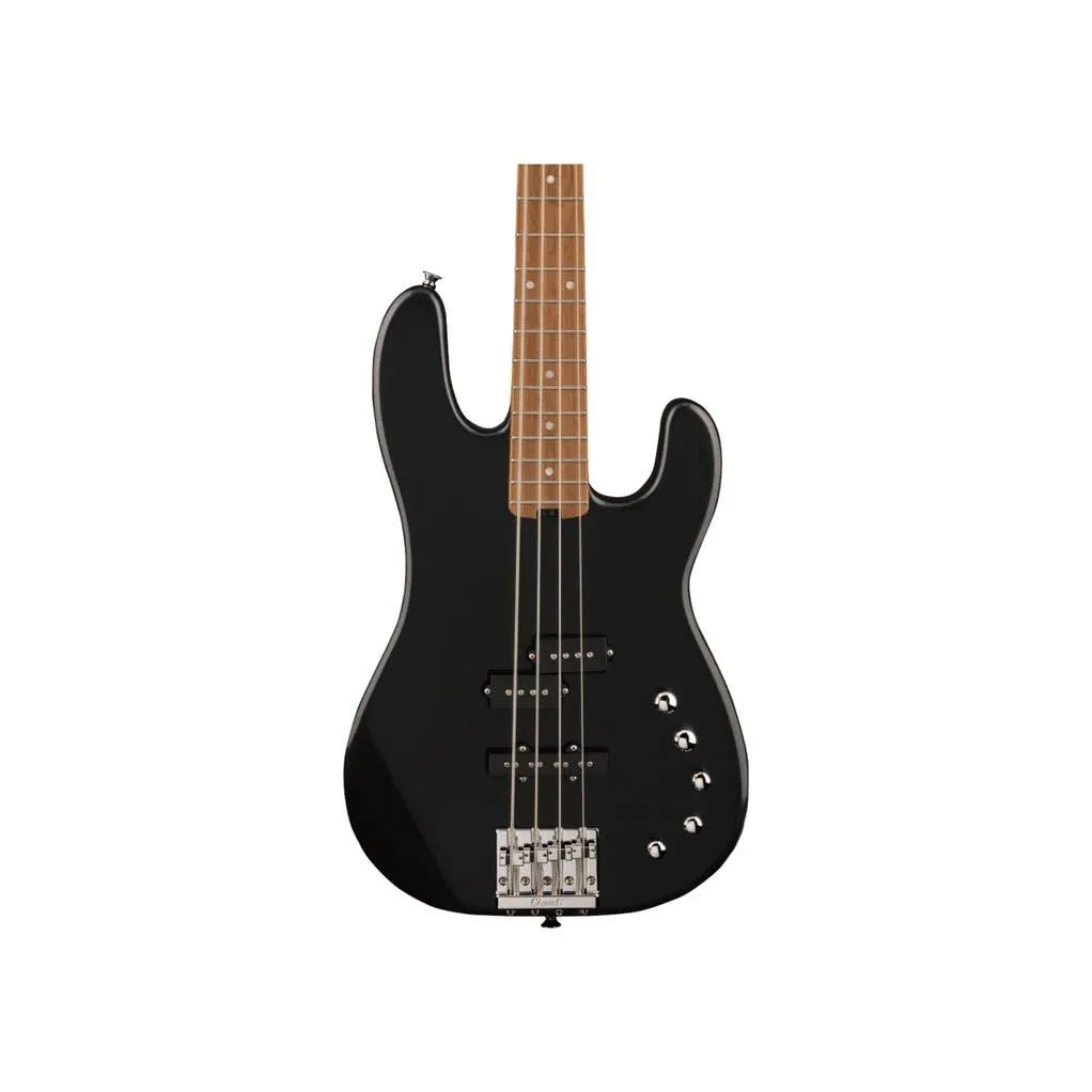 CHARVEL PRO-MOD SAN DIMAS® PJ IV - METALLIC BLACK - 4 STRING BASS - CARAMALIZED MAPLE NECK