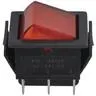 DPDT Illuminated Rocker - Large Red