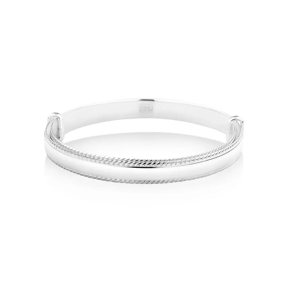 42mm Expandable Baby Bangle in Sterling Silver