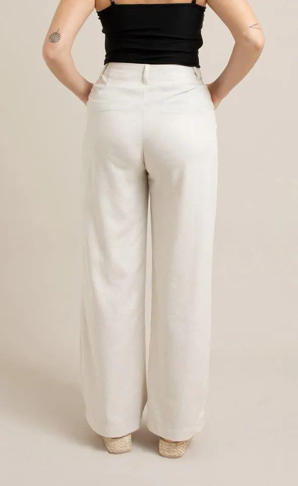 Wide Leg Twill Pant